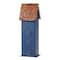 Glitzhome® 24.25" Oversized Washed Blue 3-Tiered Solid Wood Villa Birdhouse